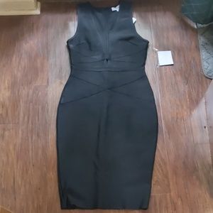 Black midi dress